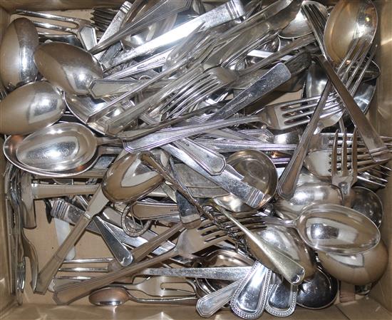 A quantity of silver plated cutlery